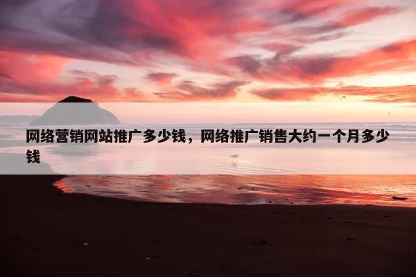 网络营销网站推广多少钱，网络推广销售大约一个月多少钱