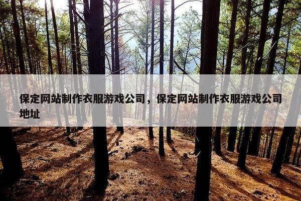 保定网站制作衣服游戏公司，保定网站制作衣服游戏公司地址
