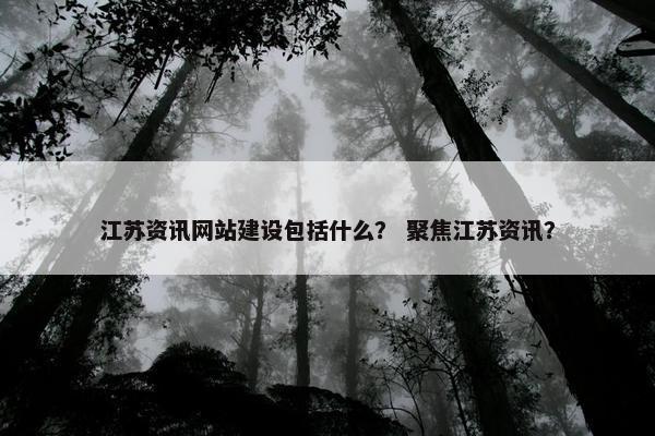 江苏资讯网站建设包括什么？ 聚焦江苏资讯？