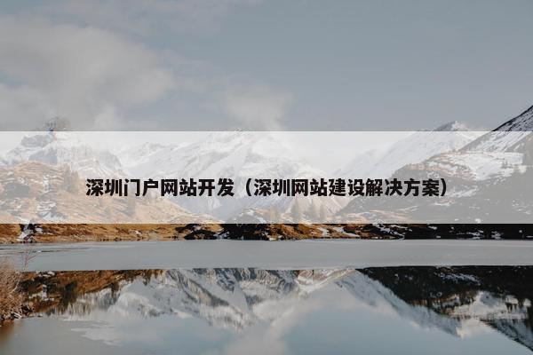 深圳门户网站开发（深圳网站建设解决方案）