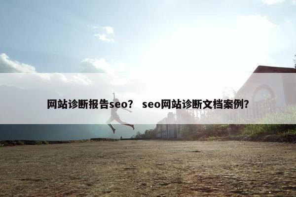 网站诊断报告seo？ seo网站诊断文档案例？