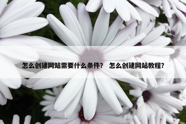 怎么创建网站需要什么条件？ 怎么创建网站教程？