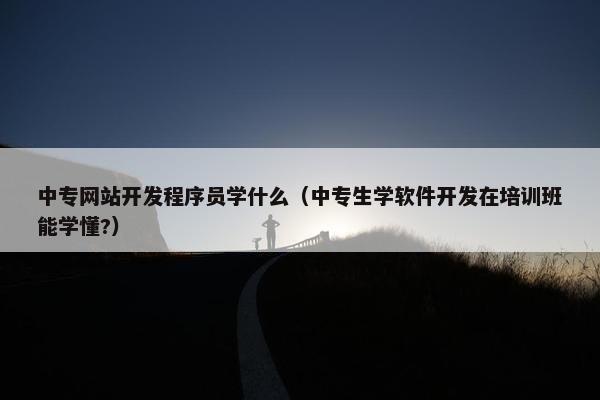 中专网站开发程序员学什么（中专生学软件开发在培训班能学懂?）