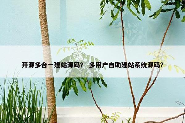 开源多合一建站源码？ 多用户自助建站系统源码？