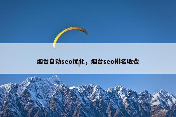 烟台自动seo优化，烟台seo排名收费