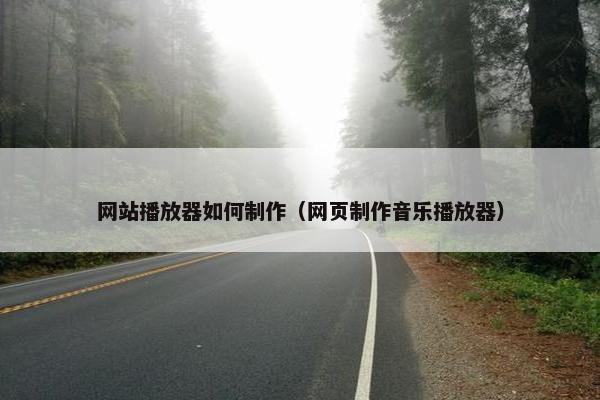 网站播放器如何制作（网页制作音乐播放器）