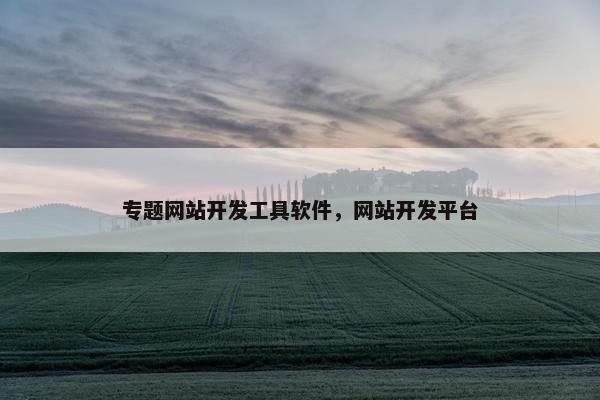 专题网站开发工具软件，网站开发平台