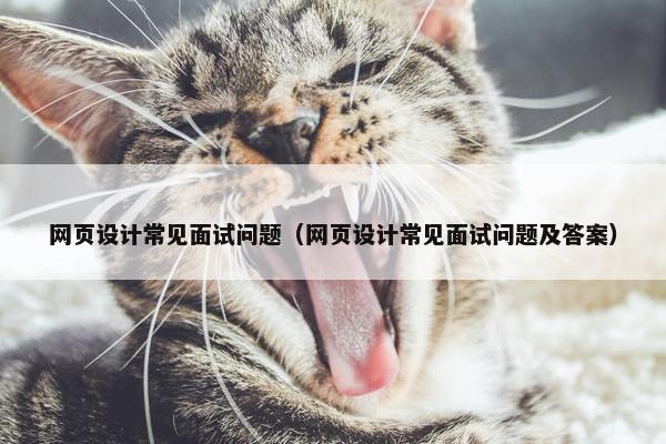 网页设计常见面试问题（网页设计常见面试问题及答案）