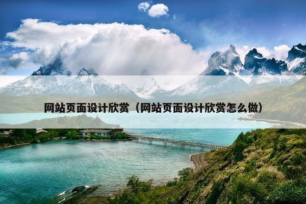 网站页面设计欣赏（网站页面设计欣赏怎么做）