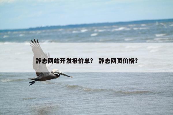 静态网站开发报价单？ 静态网页价格？
