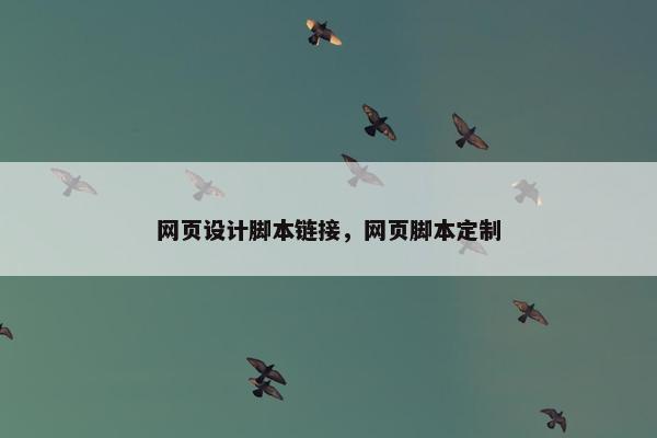 网页设计脚本链接，网页脚本定制