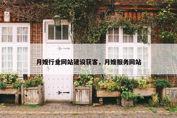 月嫂行业网站建设获客，月嫂服务网站