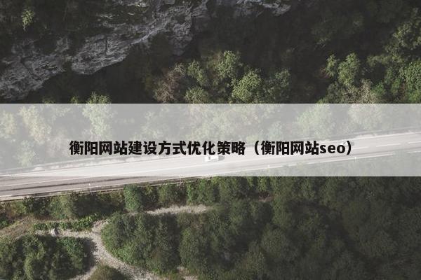 衡阳网站建设方式优化策略（衡阳网站seo）