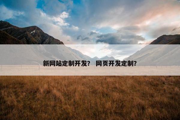 新网站定制开发？ 网页开发定制？