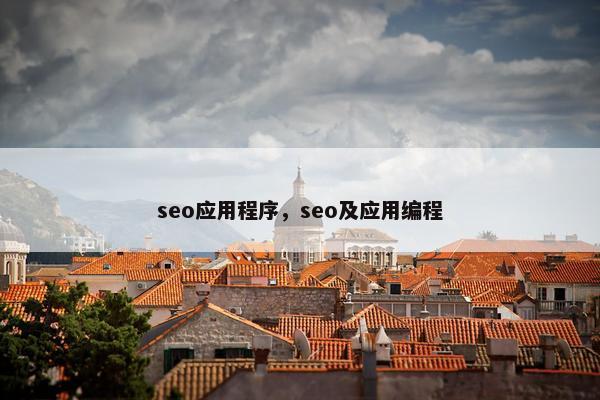 seo应用程序，seo及应用编程