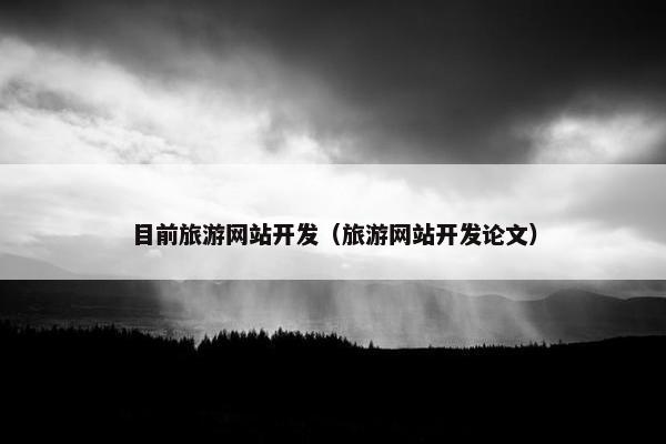 目前旅游网站开发（旅游网站开发论文）