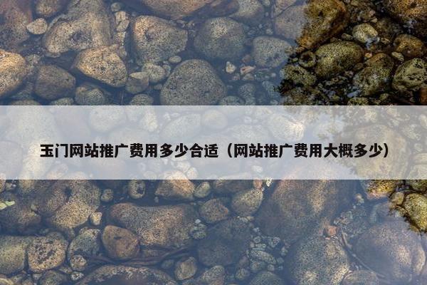 玉门网站推广费用多少合适（网站推广费用大概多少）