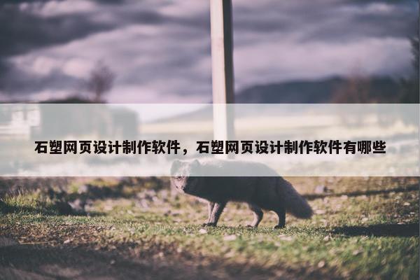 石塑网页设计制作软件，石塑网页设计制作软件有哪些