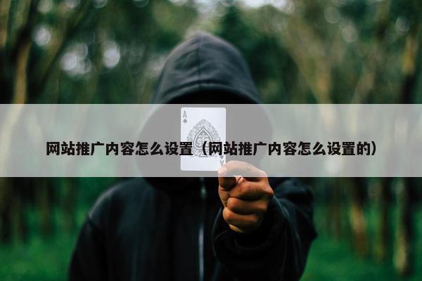 网站推广内容怎么设置（网站推广内容怎么设置的）