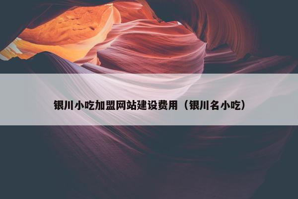银川小吃加盟网站建设费用（银川名小吃）