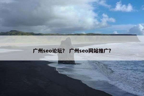 广州seo论坛？ 广州seo网站推广？