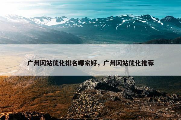广州网站优化排名哪家好，广州网站优化推荐