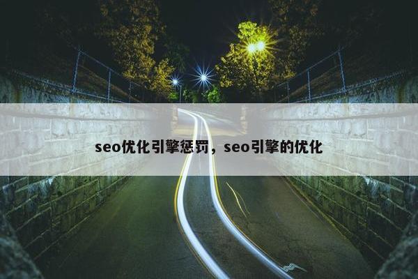 seo优化引擎惩罚，seo引擎的优化