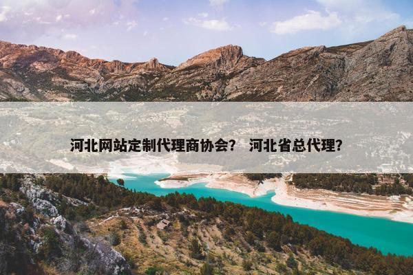 河北网站定制代理商协会？ 河北省总代理？