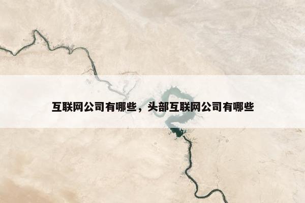 互联网公司有哪些，头部互联网公司有哪些
