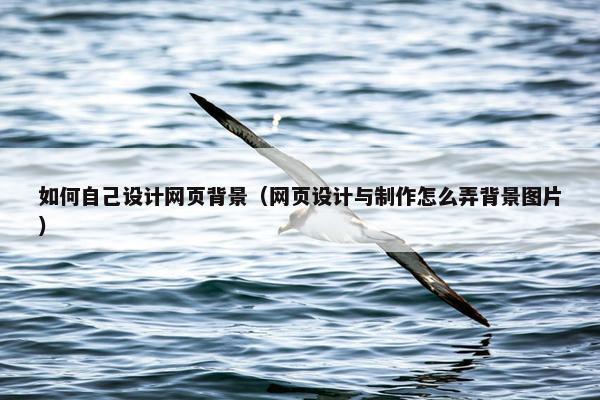 如何自己设计网页背景（网页设计与制作怎么弄背景图片）
