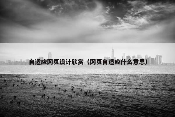 自适应网页设计欣赏（网页自适应什么意思）