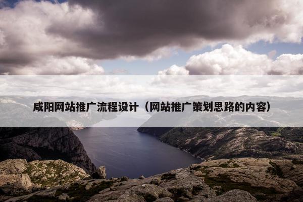 咸阳网站推广流程设计（网站推广策划思路的内容）