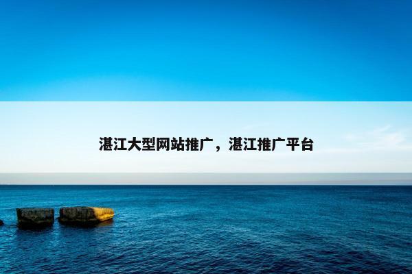 湛江大型网站推广，湛江推广平台