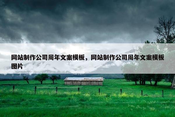网站制作公司周年文案模板，网站制作公司周年文案模板图片