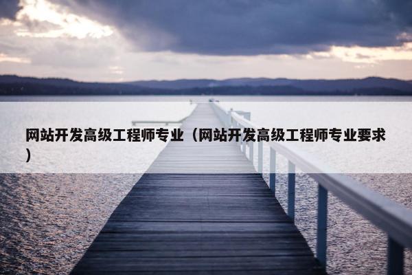 网站开发高级工程师专业（网站开发高级工程师专业要求）