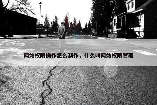 网站权限操作怎么制作，什么叫网站权限管理