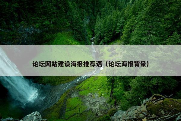 论坛网站建设海报推荐语（论坛海报背景）