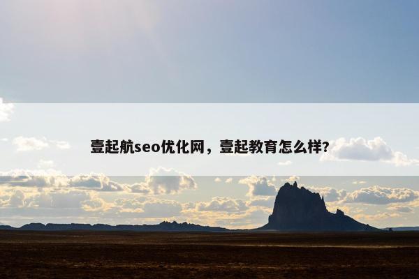 壹起航seo优化网，壹起教育怎么样?